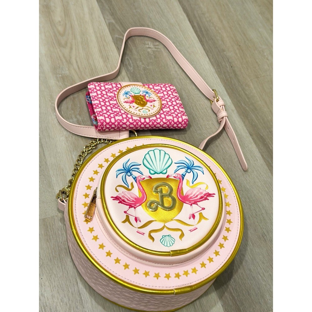 Loungefly Barbie Logo Crossbody Bag & Wallet Set LE Pink Flamingo Barbiecore - Picture 2 of 12